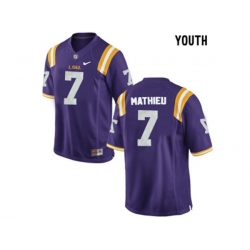 Youth LSU Tigers Tryann Mathieu #7 College Football Limited Jersey - Purple Youth LSU Tigers Tryann Mathieu #7 College Football Limited Jersey - Purple