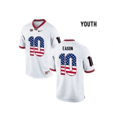 2016 US Flag Fashion-Youth Georgia Bulldogs Jacob Eason #10 College Football Limited Jerseys - White