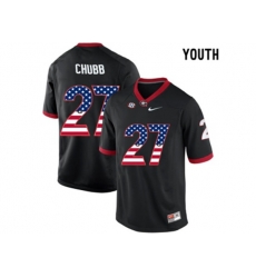 2016 US Flag Fashion-Youth Georgia Bulldogs Nick Chubb #27 College Football Limited Jerseys - Black