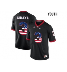 2016 US Flag Fashion-Youth Georgia Bulldogs Todd Gurley II #3 College Football Limited Jerseys - Black