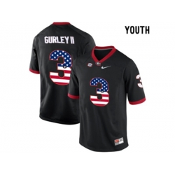 2016 US Flag Fashion-Youth Georgia Bulldogs Todd Gurley II #3 College Football Limited Jerseys - Black