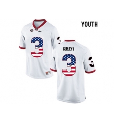 2016 US Flag Fashion-Youth Georgia Bulldogs Todd Gurley II #3 College Football Limited Jerseys - White