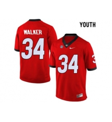Youth Georgia Bulldogs Herchel Walker #34 College Football Limited Jerseys - Red
