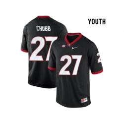 Youth Georgia Bulldogs Nick Chubb #27 College Football Limited Jerseys - Black
