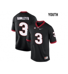 Youth Georgia Bulldogs Todd Gurley II #3 College Football Limited Jerseys - Black