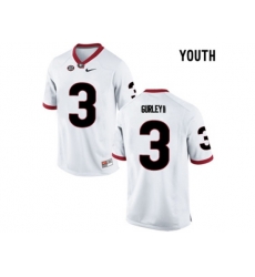 Youth Georgia Bulldogs Todd Gurley II #3 College Football Limited Jerseys - White