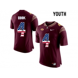 2016 US Flag Fashion-2016 Youth Florida State Seminoles Dalvin Cook #4 College Football Limited Jersey - Red 2016 US Flag Fashion-2016 Youth Florida State Seminoles Dalvin Cook #4 College Football Limited Jersey - Red
