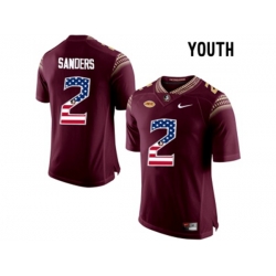 2016 US Flag Fashion-2016 Youth Florida State Seminoles Deion Sanders #2 College Football Limited Jersey - Red 2016 US Flag Fashion-2016 Youth Florida State Seminoles Deion Sanders #2 College Football Limited Jersey - Red