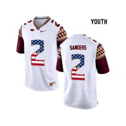 2016 US Flag Fashion-2016 Youth Florida State Seminoles Deion Sanders #2 College Football Limited Jersey - White 2016 US Flag Fashion-2016 Youth Florida State Seminoles Deion Sanders #2 College Football Limited Jersey - White