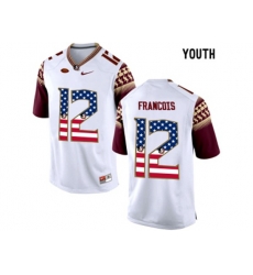 2016 US Flag Fashion-2016 Youth Florida State Seminoles Deondre Francois #12 College Football Jersey - White
