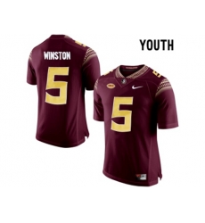 2016 Youth Florida State Seminoles Jameis Winston #5 College Football Limited Jersey - Red