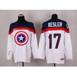 NHL Olympic Team USA #17 Ryan Kesler white Captain America Fashion Stitched Jerseys