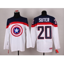 NHL Olympic Team USA #20 Ryan Suter white Captain America Fashion Stitched Jerseys