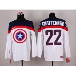 NHL Olympic Team USA #22 Kevin Shattenkirk white Captain America Fashion Stitched Jerseys