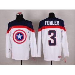 NHL Olympic Team USA #3 Cam Fowler white Captain America Fashion Stitched Jerseys
