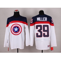 NHL Olympic Team USA #39 Ryan Miller white Captain America Fashion Stitched Jerseys