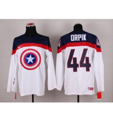 NHL Olympic Team USA #44 Brooks Orpik white Captain America Fashion Stitched Jerseys