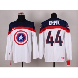NHL Olympic Team USA #44 Brooks Orpik white Captain America Fashion Stitched Jerseys