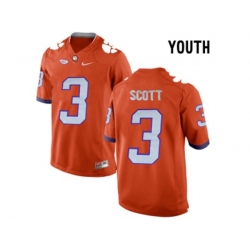 2016 Youth Clemson Tigers Artavis Scott #3 College Football Limited Jersey - Orange