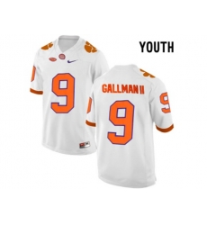 2016 Youth Clemson Tigers Wayne Gallman II #9 College Football Limited Jersey - White