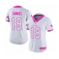 Women San Francisco 49ers #19 Deebo Samuel Limited White Pink Rush Fashion Football Jersey Women San Francisco 49ers #19 Deebo Samuel Limited White Pink Rush Fashion Football Jersey