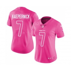 Women San Francisco 49ers #7 Colin Kaepernick Limited Pink Rush Fashion Football Jersey Women San Francisco 49ers #7 Colin Kaepernick Limited Pink Rush Fashion Football Jersey