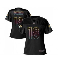 Women Jacksonville Jaguars #18 Chris Conley Game Black Fashion Football Jersey