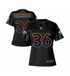 Women Jacksonville Jaguars #36 Ronnie Harrison Game Black Fashion Football Jersey