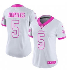 Women Jacksonville Jaguars #5 Blake Bortles Limited White Pink Rush Fashion NFL Jersey