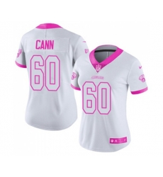 Women Jacksonville Jaguars #60 A. J. Cann Limited White Pink Rush Fashion Football Jersey