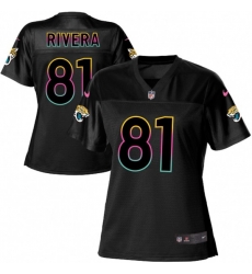 Women Jacksonville Jaguars #80 Mychal Rivera Game Black Fashion NFL Jersey