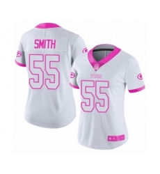 Women Green Bay Packers #55 ZaDarius Smith Limited White Pink Rush Fashion Football Jersey
