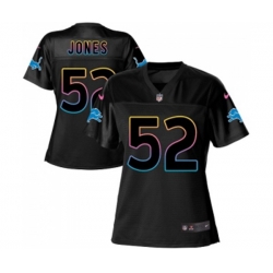 Women Detroit Lions #52 Christian Jones Game Black Fashion Football Jersey Women Detroit Lions #52 Christian Jones Game Black Fashion Football Jersey