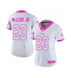 Women Philadelphia Eagles #23 Rodney McLeod Limited White Pink Rush Fashion Football Jersey