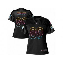 Women Los Angeles Rams #89 Tyler Higbee Game Black Fashion NFL Jersey Women Los Angeles Rams #89 Tyler Higbee Game Black Fashion NFL Jersey