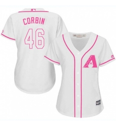 Women Arizona Diamondbacks #46 Patrick Corbin Authentic White Fashion MLB Jersey