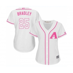 Womens Arizona Diamondbacks #25 Archie Bradley Replica White Fashion Baseball Jersey