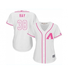 Womens Arizona Diamondbacks #38 Robbie Ray Replica White Fashion Baseball Jersey