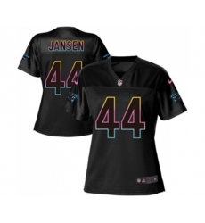 Women Carolina Panthers #44 J.J. Jansen Game Black Fashion Football Jersey
