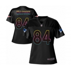 Women New England Patriots #84 Benjamin Watson Game Black Fashion Football Jersey
