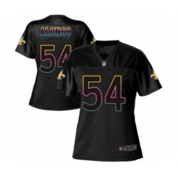 Women New Orleans Saints #54 Kiko Alonso Game Black Fashion Football Jersey