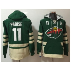Minnesota Wild #11 Zach Parise Green Name & Number Pullover NHL Hoodie