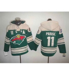 Minnesota Wild #11 Zach Parise Green Pullover Hooded
