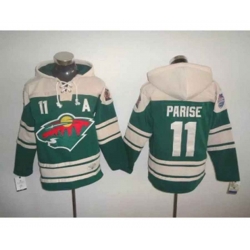 Minnesota Wild #11 Zach Parise Green Pullover Hooded