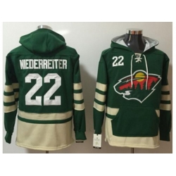 Minnesota Wild #22 Nino Niederreiter Green Name & Number Pullover NHL Hoodie