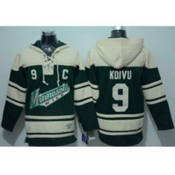Minnesota Wild #9 Mikko Koivu Cream-Green Pullover Hooded