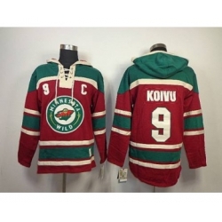 Minnesota Wild #9 Mikko Koivu Red-Green Pullover Hooded