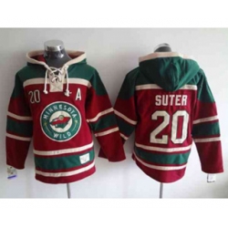 Minnesota Wilds #20 Ryan Suter Red-Green Pullover Hooded