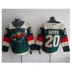 Minnesota Wilds #20 Ryan Suter green Pullover Hooded