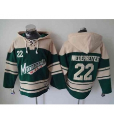 Minnesota Wilds #22 Nino Niederreiter Cream-Green Pullover Hooded